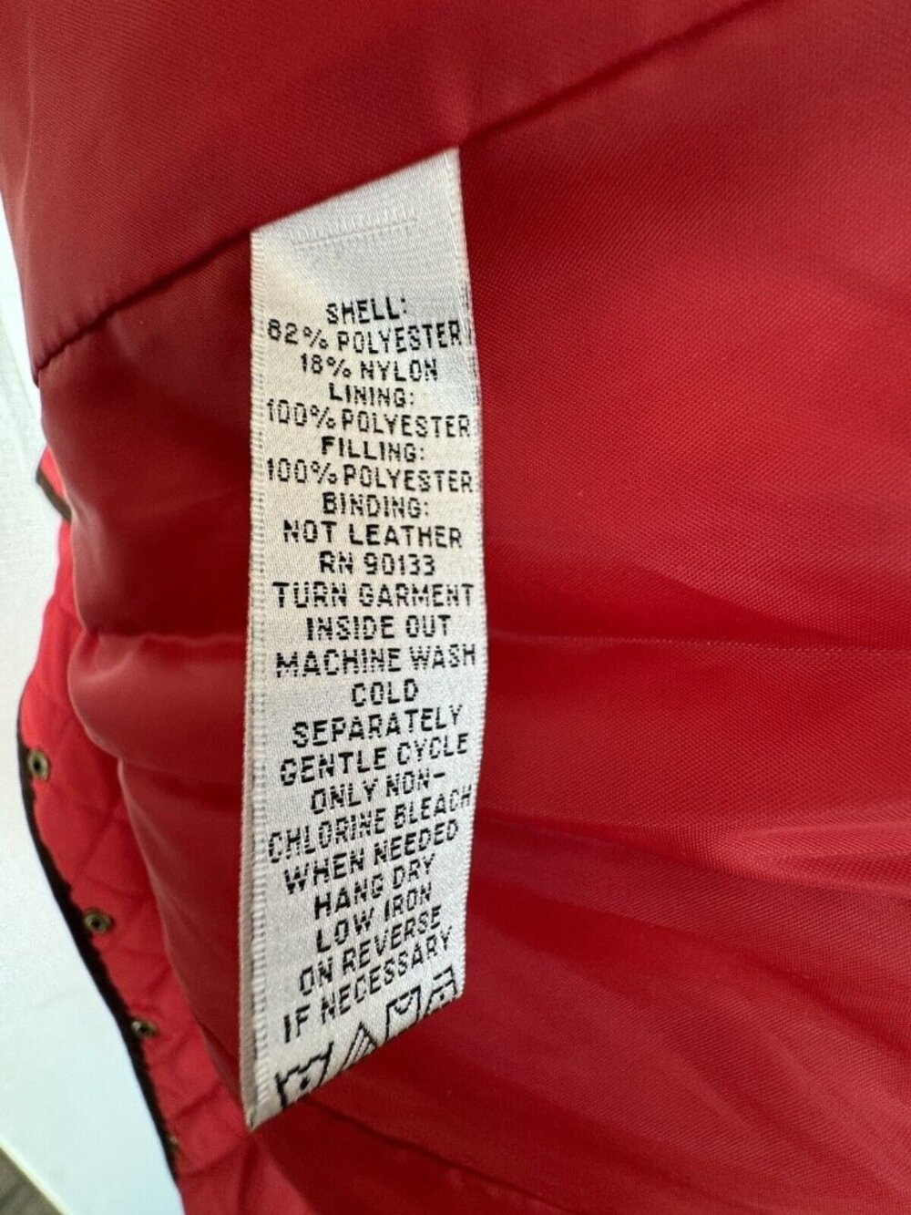 Joan Rivers Womens Red Quilted Jacket With Brown Trim Small Snap Closure Pockets - Picture 3 of 6